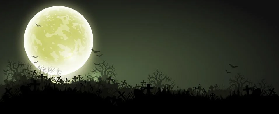 Halloween background with moon Stock Illustration