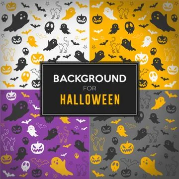 Halloween background pack Illustrazione stock