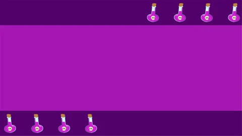 Halloween Background With Potion Bottle. 4k Animation Stock Footage 283357541