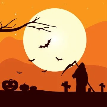 Halloween background with pumpkin Stock Illustration