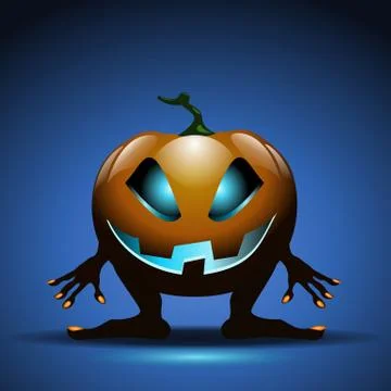 Halloween background with pumpkins. eps10 Illustrazione stock
