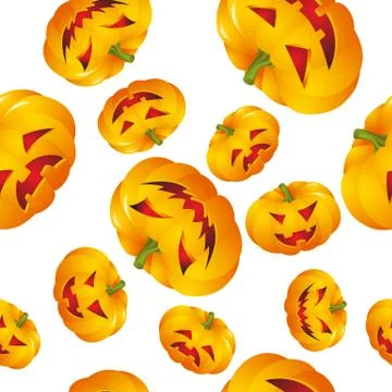 Halloween background with pumpkins Stock Illustration