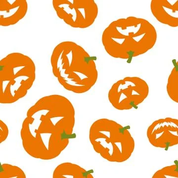 Halloween background with pumpkins Stock Illustration