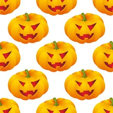 Halloween background with pumpkins Illustrazione stock