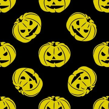 Halloween background with pumpkins Stock Illustration