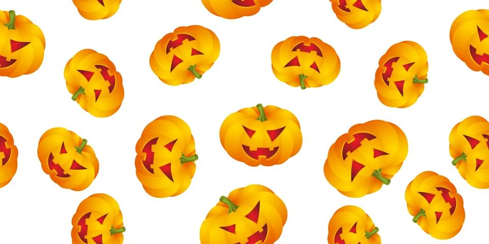 Halloween background with pumpkins Stock Illustration