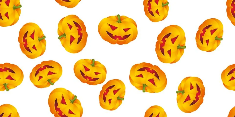 Halloween background with pumpkins Stock Illustration