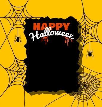 Halloween background with spider web Stock Illustration