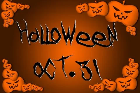 Halloween background text Stock Illustration