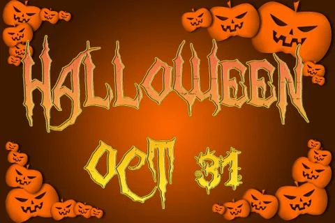 Halloween background text Stock Illustration