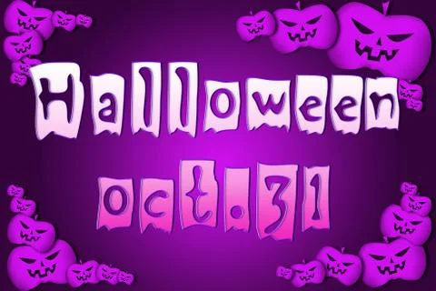 Halloween background text Stock Illustration