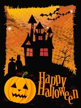 Halloween background, vector Stock Illustration