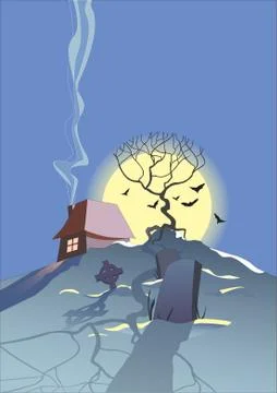 Halloween background. Vector illustration 스톡 일러스트