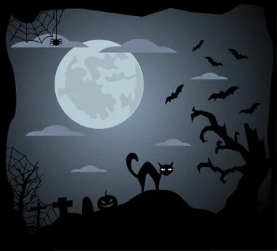 Halloween background vector illustration Stock Illustration