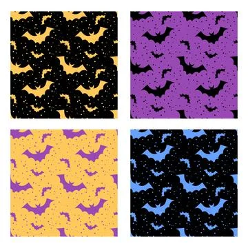 Halloween, bad patterns, cute prints. Creepy colorful scary textures for fa.. Illustrazione stock