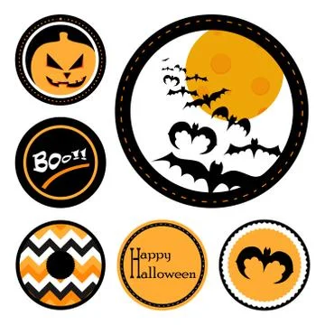 Halloween badges Stock Illustration