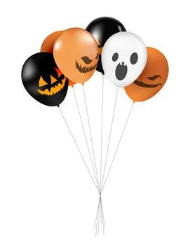 Halloween Balloons set vector illustration Stock Illustration