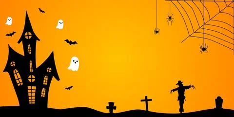 Halloween banner background. vector illustration イラスト素材