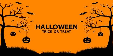 Halloween banner background. vector illustration Stockillustratie