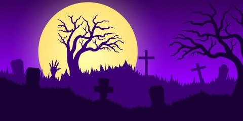 Halloween banner background. vector illustration イラスト素材
