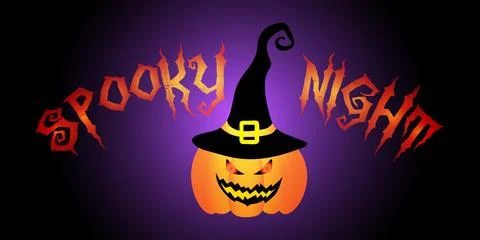 Halloween banner with holiday elements Illustrazione stock