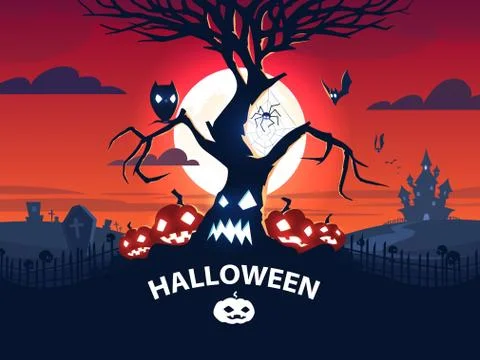 Halloween banner Stock Illustration
