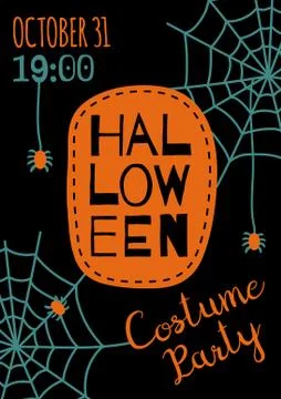 Halloween banner template Stock Illustration