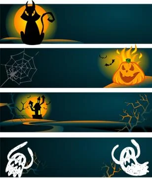 Halloween banners Stock Illustration