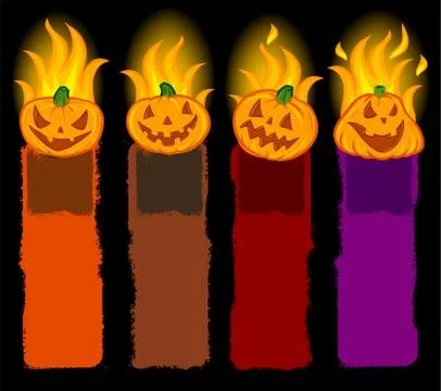 Halloween banners. Stock Illustration