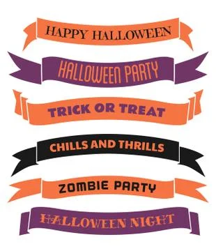 Halloween banners set Stock Illustration