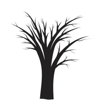 Halloween  bare tree vector symbol icon design. Stock Illustration