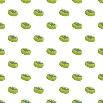 Halloween bat candy creating a seamless pattern background Stock Illustration