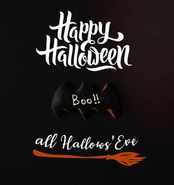Halloween bat cookie Stock Photos
