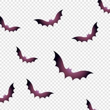 Halloween bat. flat vector illustration on transparent background - bat vecto Stock Illustration