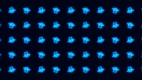 Halloween Bat in Glowing Blue Dancing Tiled Looping Motion Graphics V Fold Stock Footage 117892343
