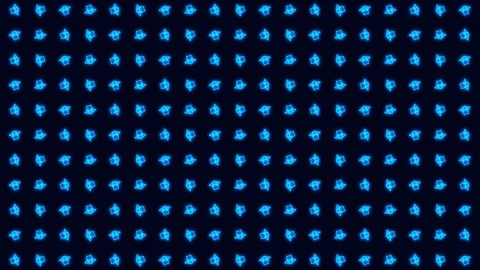 Halloween Bat in Glowing Blue Dancing Tiled Looping Motion Graphics Twist Stock Footage 117892523