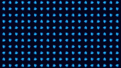 Halloween Bat in Glowing Blue Dancing Tiled Looping Motion Graphics Stock Footage 117896122
