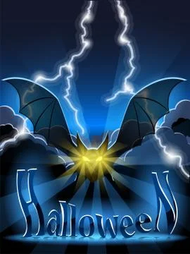 Halloween bat Stock Illustration