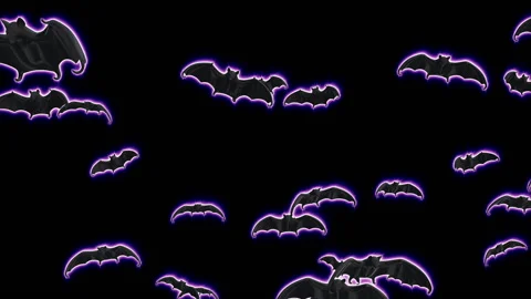 Halloween bat loop animation background Видео 146256008