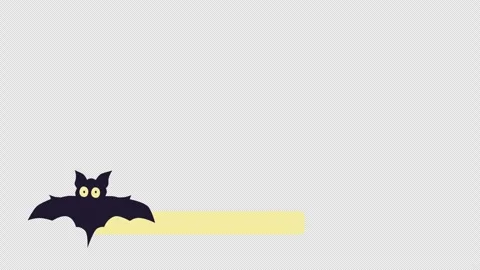 Halloween bat lower thirds Video stock 252035588