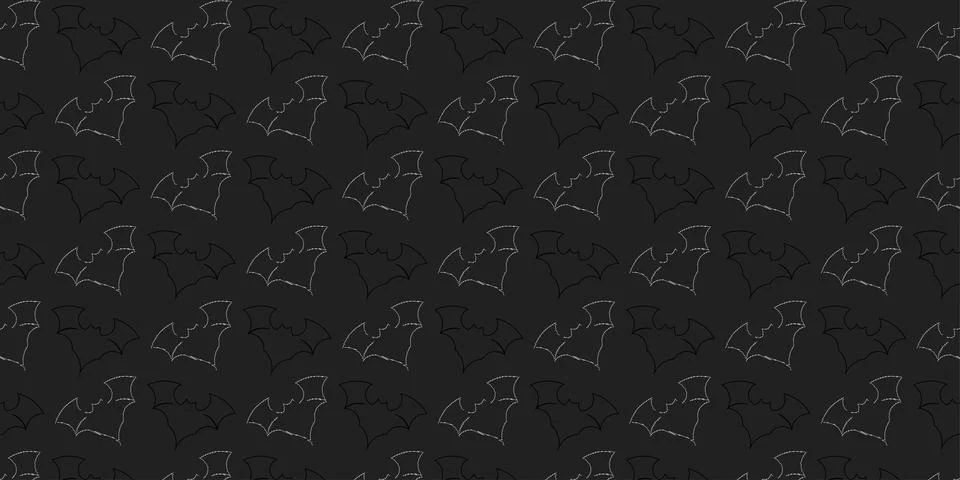 Halloween bat pattern with spooky flying bats illustration Stockillustratie