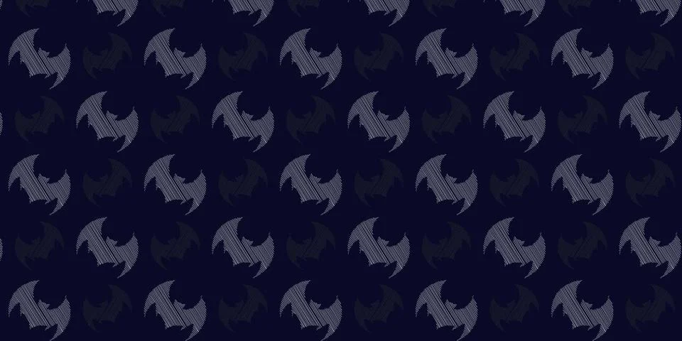Halloween bat pattern with spooky flying bats illustration 스톡 일러스트