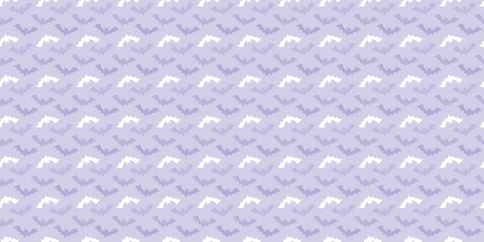 Halloween bat seamless repeat pattern blue background. Stock Illustration
