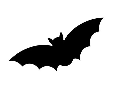 Halloween bat silhouette vector  design isolated on white background Stock Illustration