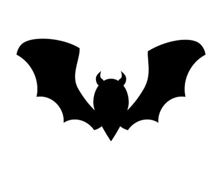 Halloween bat silhouette vector  design isolated on white background Illustrazione stock