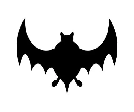 Halloween bat silhouette vector  design isolated on white background Stock Illustration