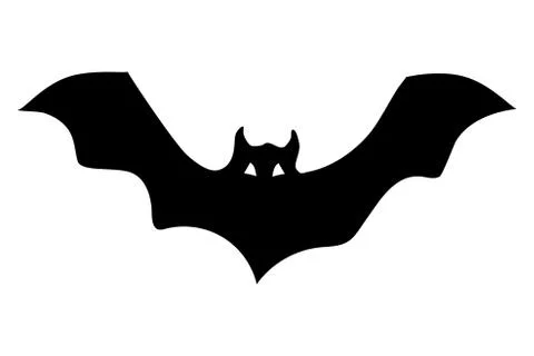 Halloween bat silhouette vector graphics design. Stock Illustration