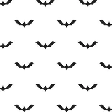 Halloween bats flying pattern background Illustrazione stock
