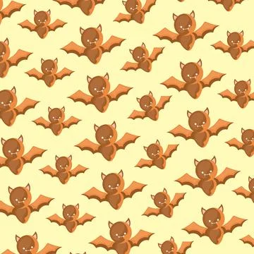 Halloween with bats flying pattern vector Stock Illustration