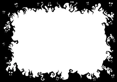 Halloween bats frame Stock Illustration